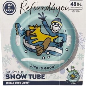 Life is Good - ‘Snow Tube - Jake & Dog’ 48” diameter. NWT.